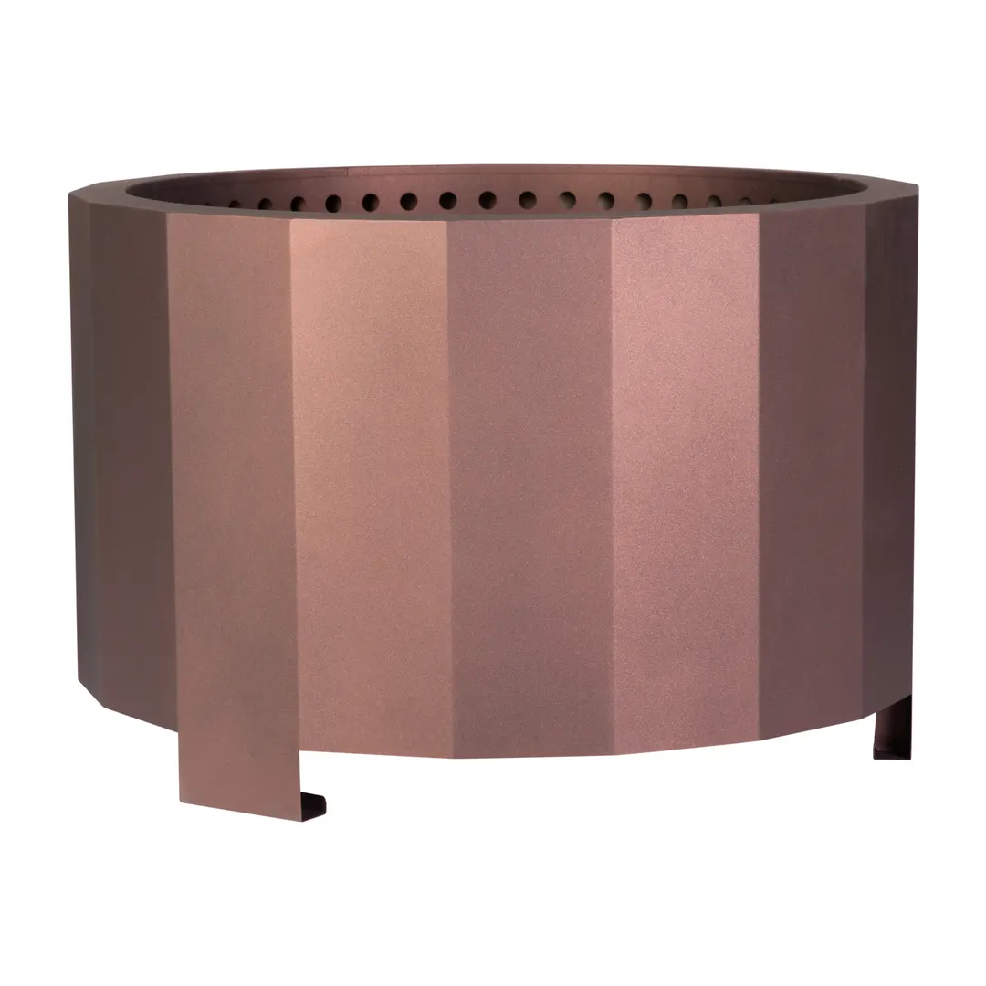 Flash Furniture BLN-HY-B-2201FP-03PC-BRZ-GG Fire Pit, 27" Diameter, Smokeless, Double-Wall Steel, Bronze