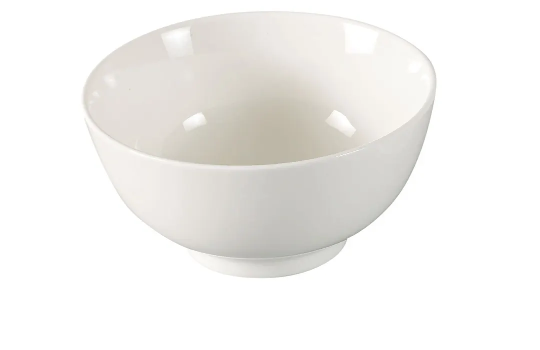 Yanco AC-007 - 8.5 Oz White Porcelain Rice Bowl, 4" Dishwasher Oven Microwave Safe - Dozen