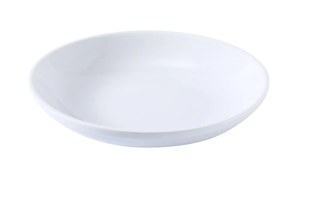 Yanco AC-11-S - 32 oz White Porcelain Round Dip/Salsa Bowl, 10" Diameter - Dozen