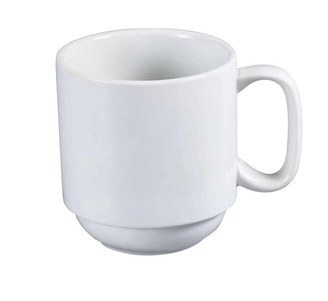 Yanco AC-16-P China Mug, 16 Oz Porcelain, 4" Dia. x 3-3/4" H, Dishwasher & Microwave Safe - Dozen