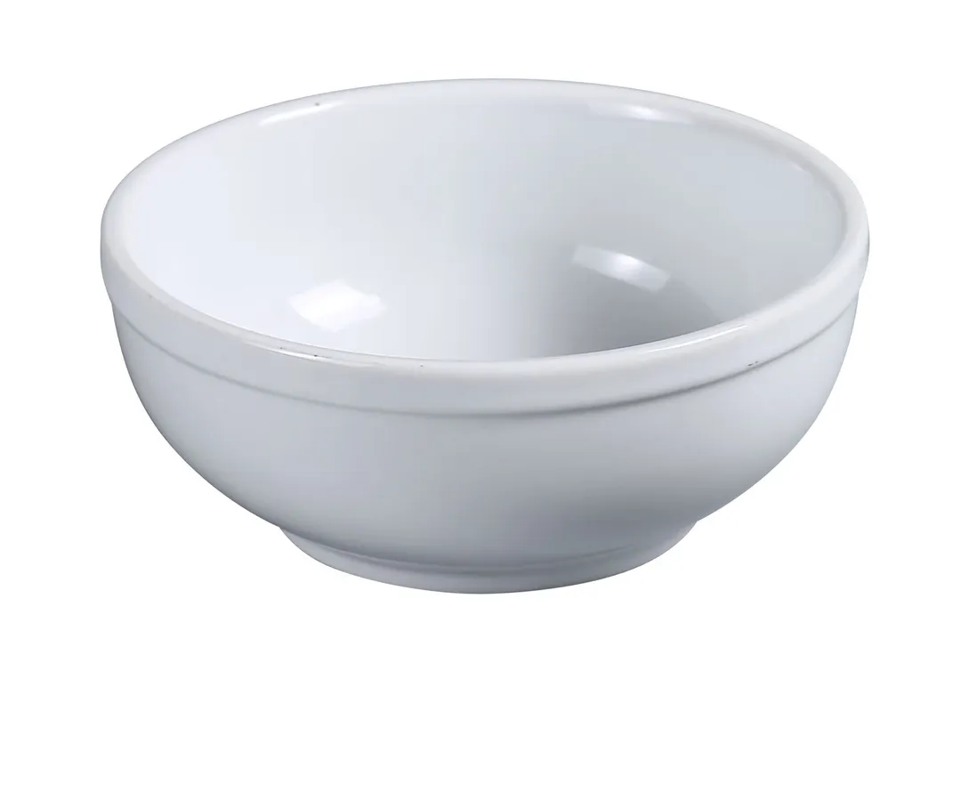 Yanco AC-24 - 5" Super White Round Porcelain Nappy Bowl, 10 oz, Dishwasher Safe - Dozen