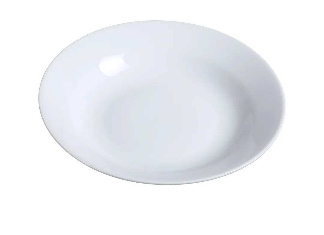 Yanco AC-3 - 9" Super White Porcelain Round Soup Bowl, 10 oz, Dishwasher Safe - Dozen