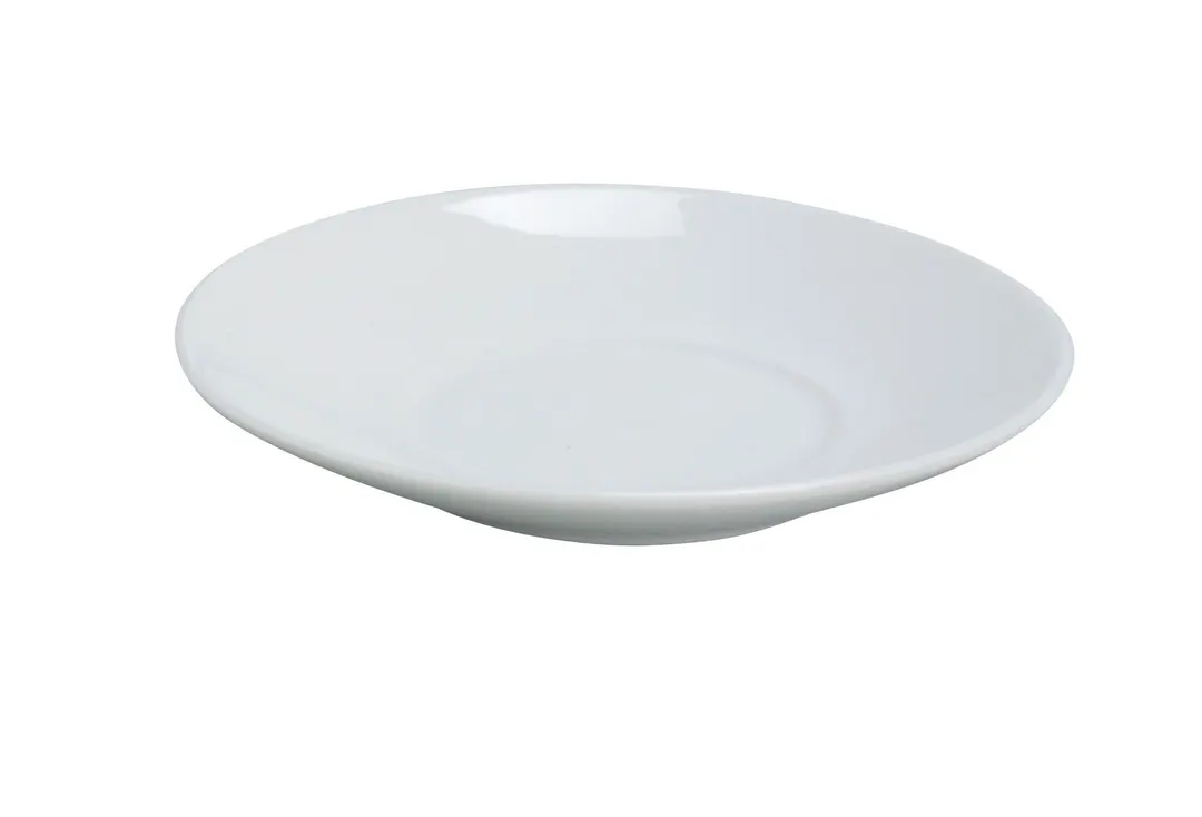 Yanco AC-4-P - 4" White Porcelain Saucer, Rolled Edge, Dishwasher Oven Microwave Safe - Dozen