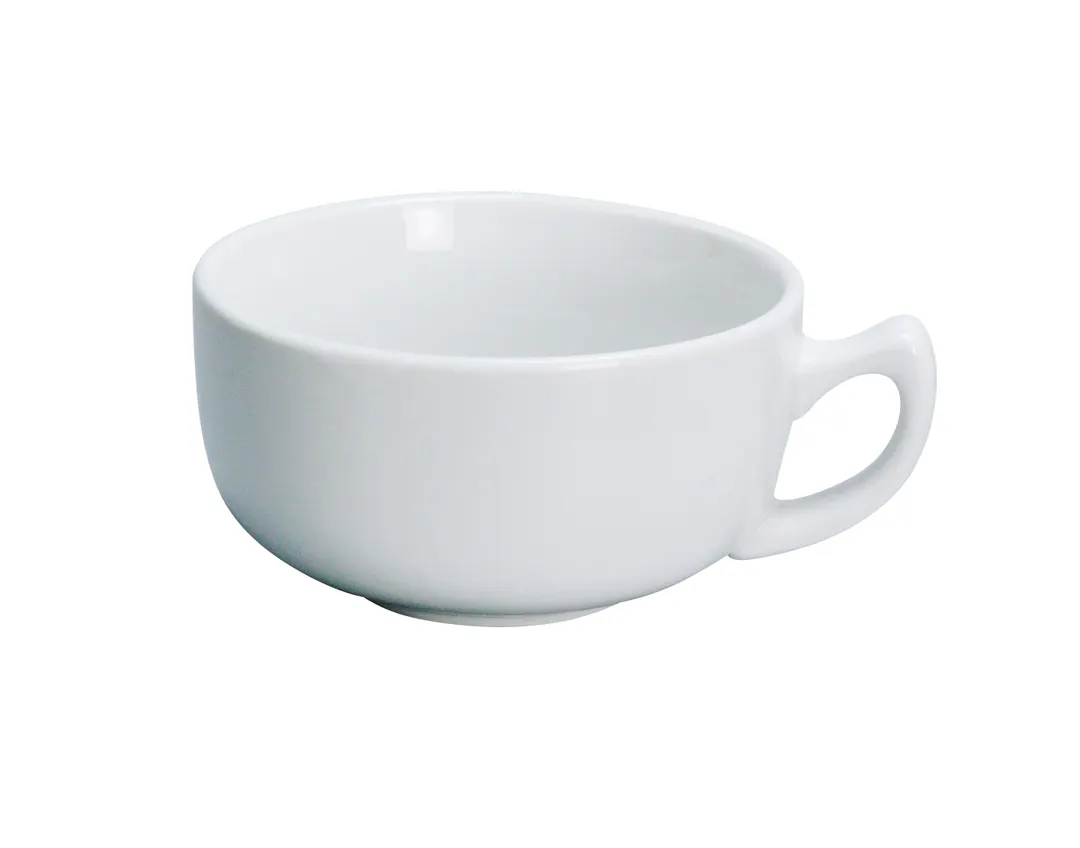 Yanco AC-56 - 14 oz (4-5/8") Super White Porcelain Cup, Dishwasher/Oven/Microwave Safe, 1 Dozen