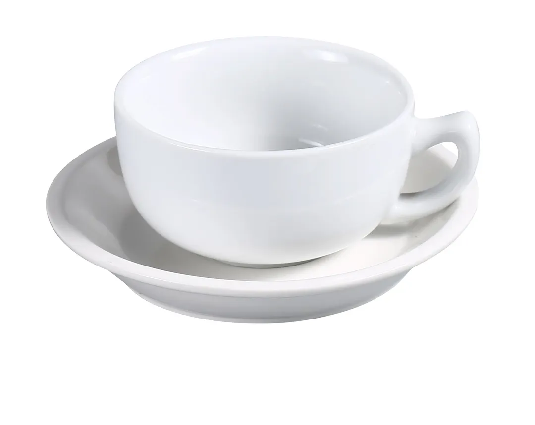 Yanco AC-57 Round Porcelain Saucer 6.5"-6.99" Super White, Dishwasher/Oven/Microwave Safe - Dozen