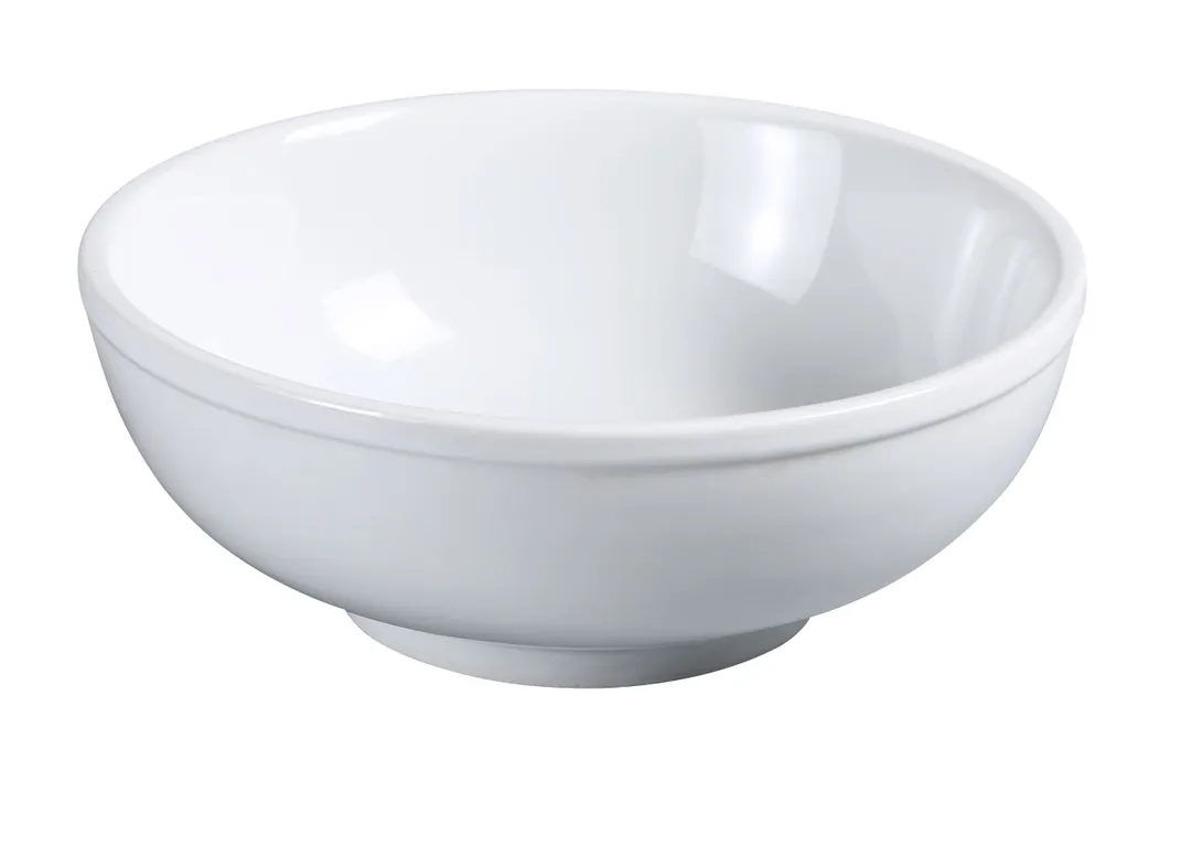 Yanco AC-6-M - 6" Super White Porcelain Round Salad Bowl, 18 oz, Dishwasher & Microwave Safe - Dozen