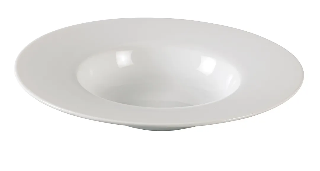 Yanco AC-609 - 9-1/4" Diameter 10 Oz Round Porcelain White Bowl, Dishwasher Safe - Dozen