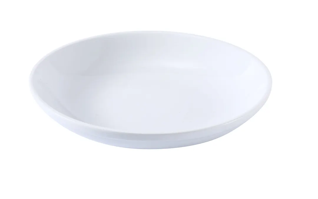 Yanco AC-9-S - 9" White Round Porcelain Salad Bowl, 25 oz, Dishwasher Safe - Dozen