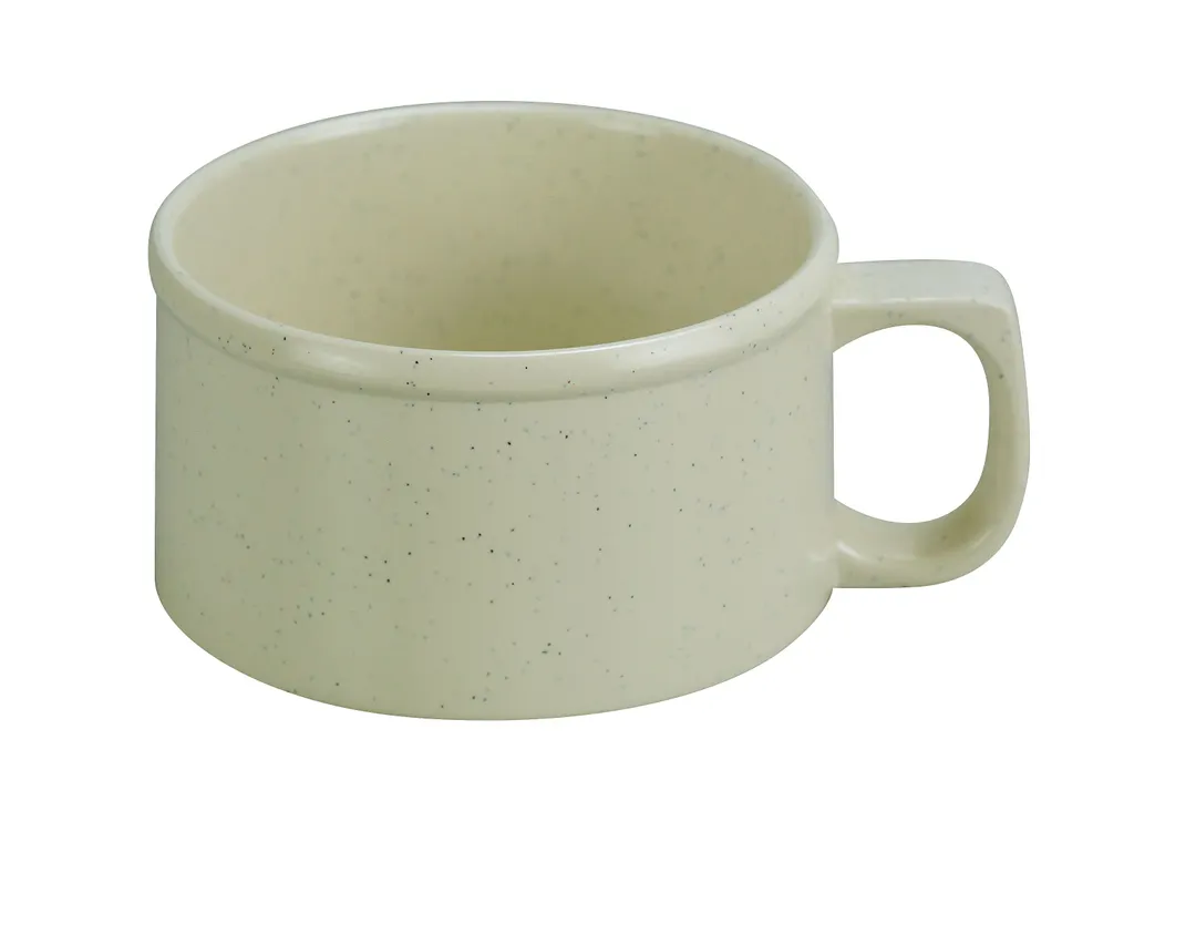 Yanco AD-9014 Ardis 12 Oz Soup Mug, 4-1/8" Dia x 2-3/4" H, Beige Melamine, Dishwasher Safe - Dozen