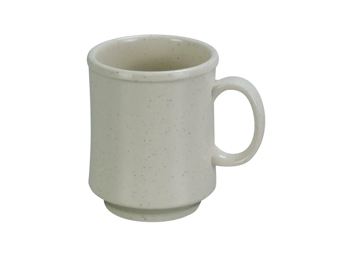 Yanco AD-908 Ardis 8 Oz Mug, 3" Dia x 3-3/4" H, Beige Melamine, Dishwasher Safe - Dozen