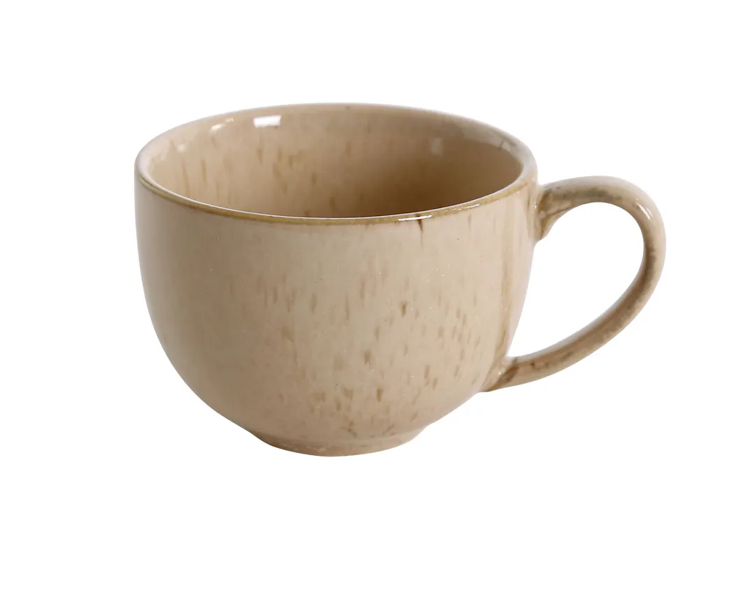 Yanco AG-001 Agate Porcelain Cup, 7 Oz, 3-1/2" Dia x 2-1/2" H, Handle, Dishwasher Safe - Dozen