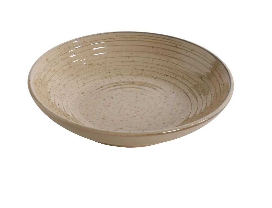 Yanco AG-608 - Round Soup Bowl, 8" Dia x 1½" H, 20 Oz, Porcelain, Dishwasher/Oven/MW Safe - Dozen