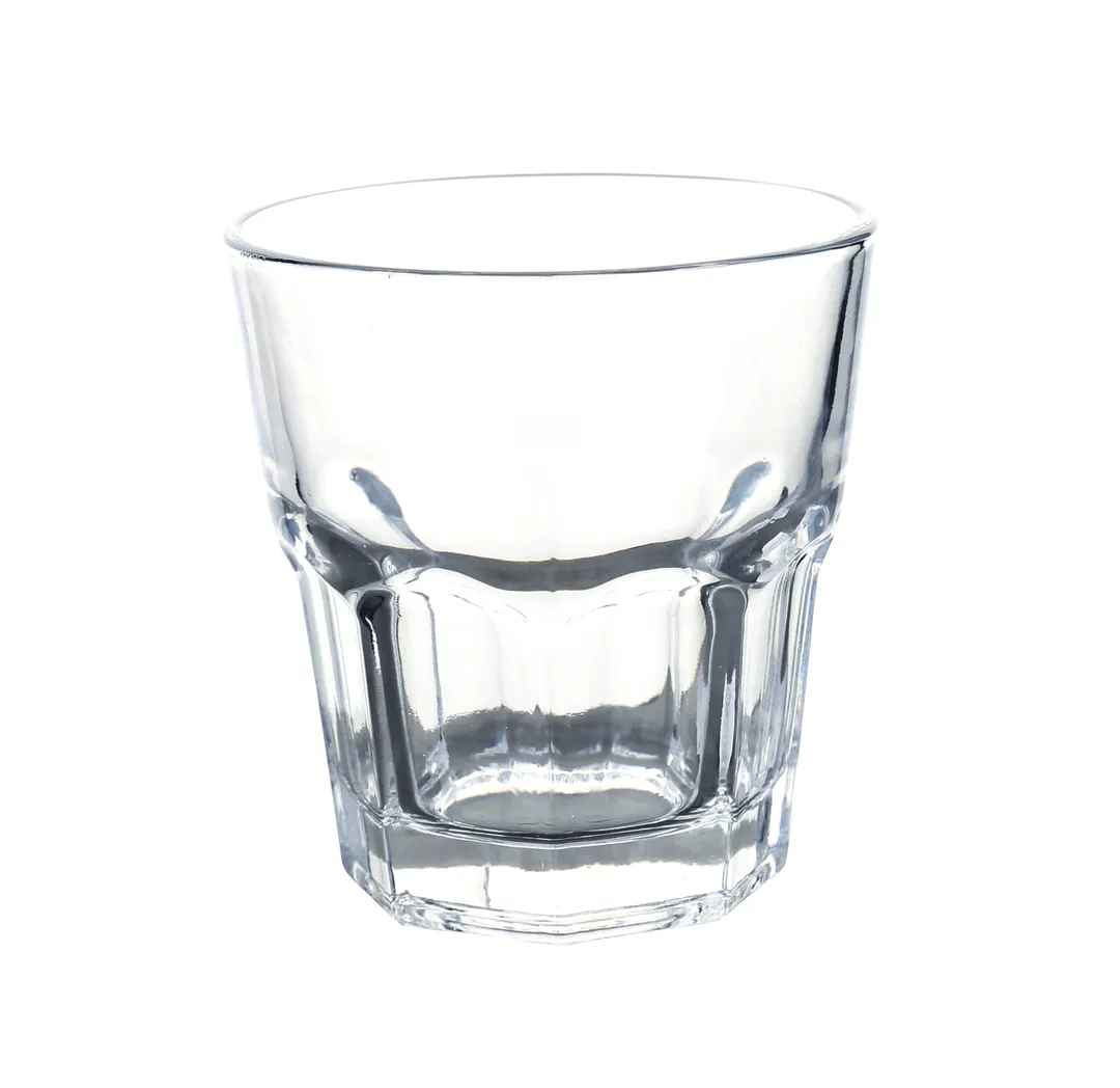 Yanco AM-105 Mist Double Shot Glass, 5 oz, 2 ¾"W x2 ¾"D x3"H, Lead-Free Dishwasher-Safe - Dozen