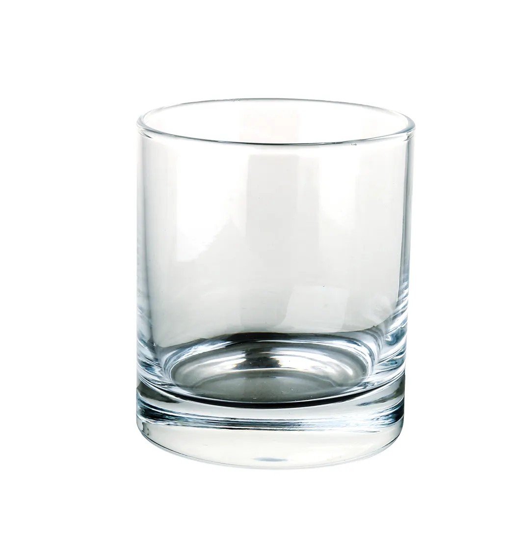 Yanco AM-408 Aqua Mist Rocks Glass, 8 Oz, 3" W x 3 1/8" D x 3 3/8" H, Lead-Free Crystal - Dozen