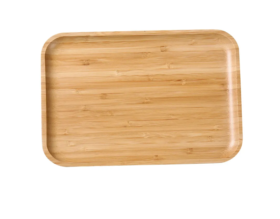 Yanco BB-111 - Rectangular Bamboo Serving Tray, 11" L x 7½" W x ¾" H, Natural Wood