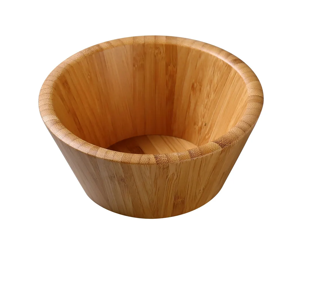 Yanco BB-310 Bamboo Salad Bowl, 92 oz, 9‑3⁄4" Diameter × 4" Height, Round Wooden Tableware