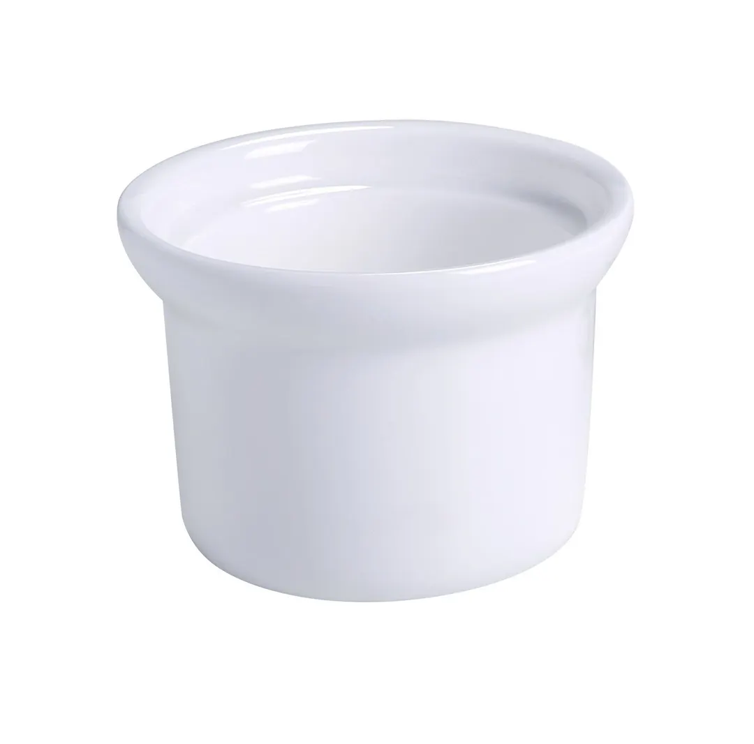 Yanco BK-104 - 8 Oz White Porcelain Bowl, 4" Dia x 2-7/8" H, No Handles, Dishwasher Safe - Dozen