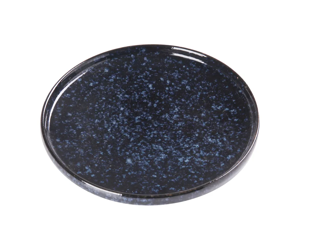 Yanco BL-212 - 12-1/2" Round Porcelain Blue Plate With Rolled Edge, Dishwasher Safe - Dozen