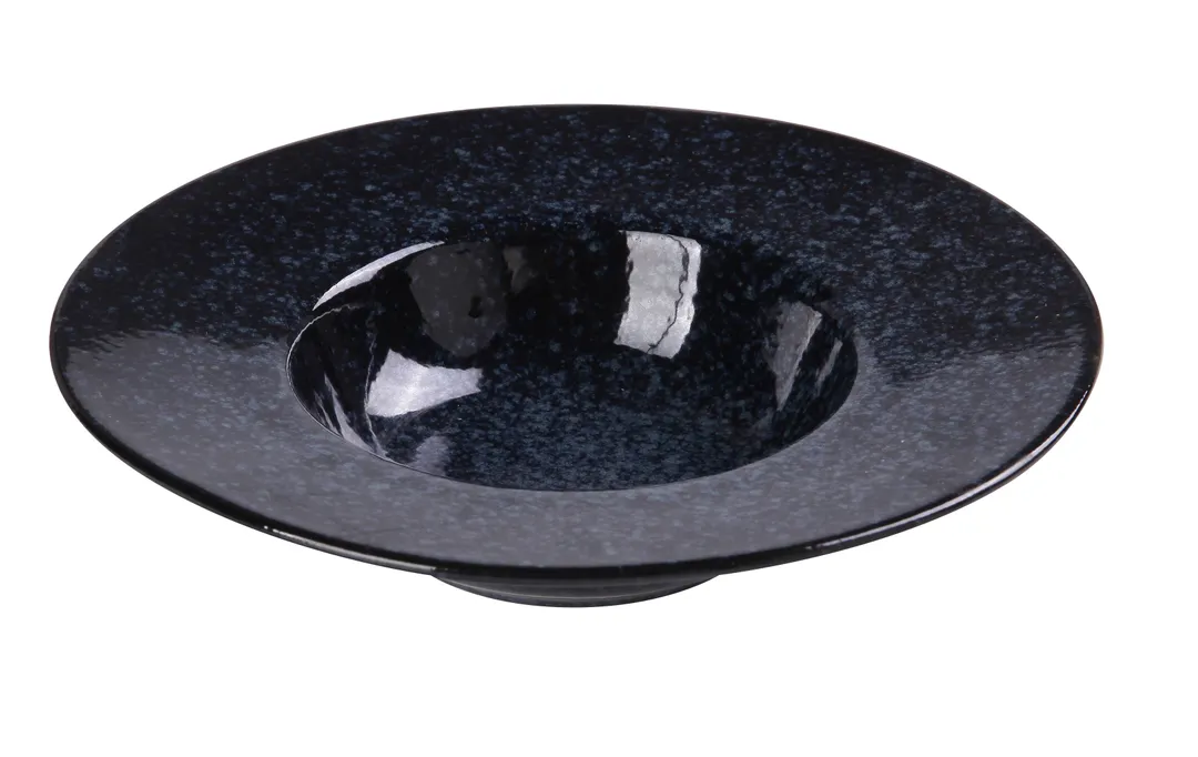 Yanco BL-611 - 16 oz Blue Porcelain General Plate 11-5/8" Dia 2-1/8" Dishwasher/Oven Safe - Dozen