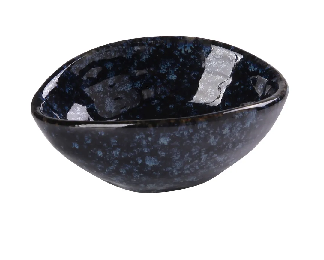 Yanco BL-703 - 4" Round Salad Bowl, 2 oz, Blue Porcelain, Microwave & Dishwasher Safe - Dozen