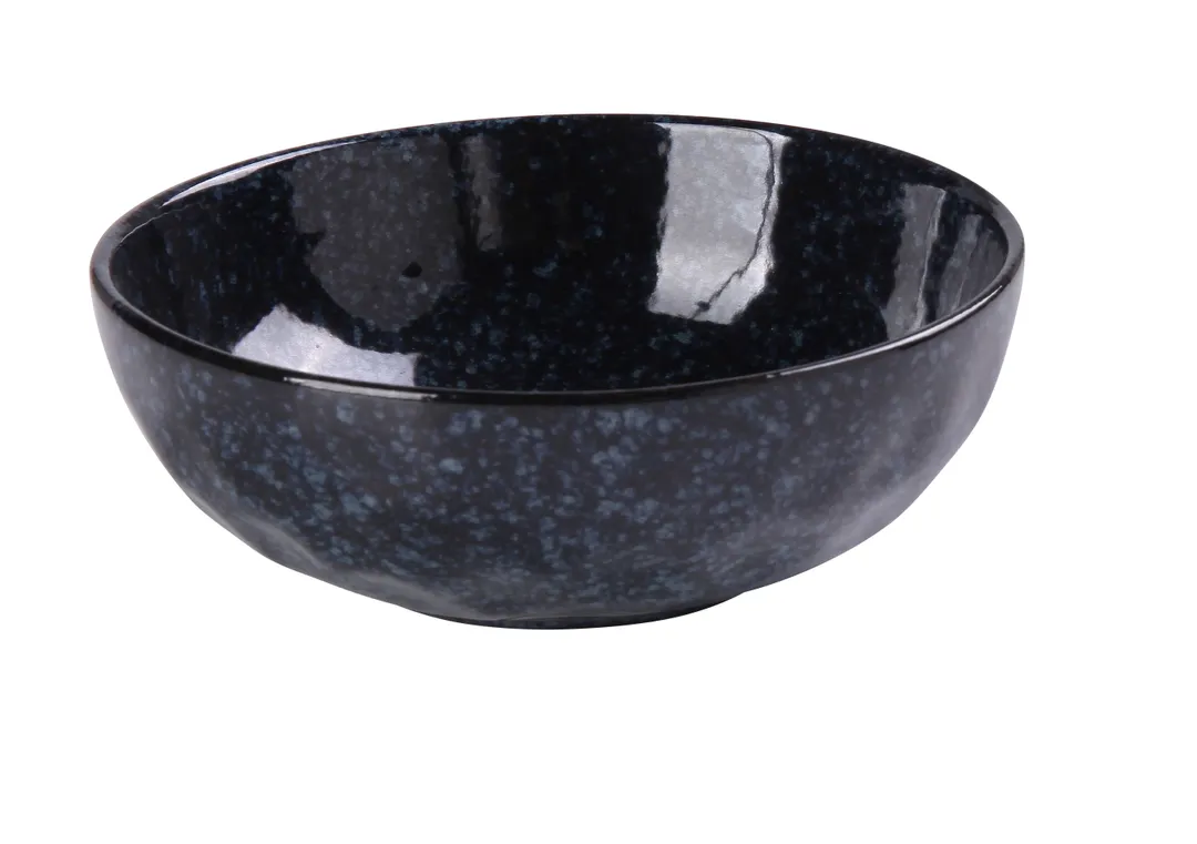 Yanco BL-806 Blue Porcelain Nappie Bowl, 14 Oz, 6" Diameter, 2-1/4" Deep, Microwave Safe - Dozen