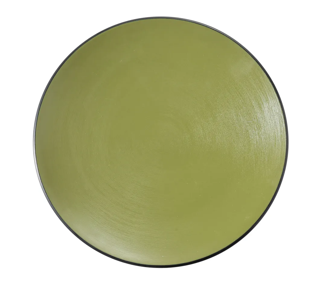 Yanco BM-107GR - Melamine Plate, 7.5" Diameter, Gray & Birmingham Green, Dinnerware - Dozen