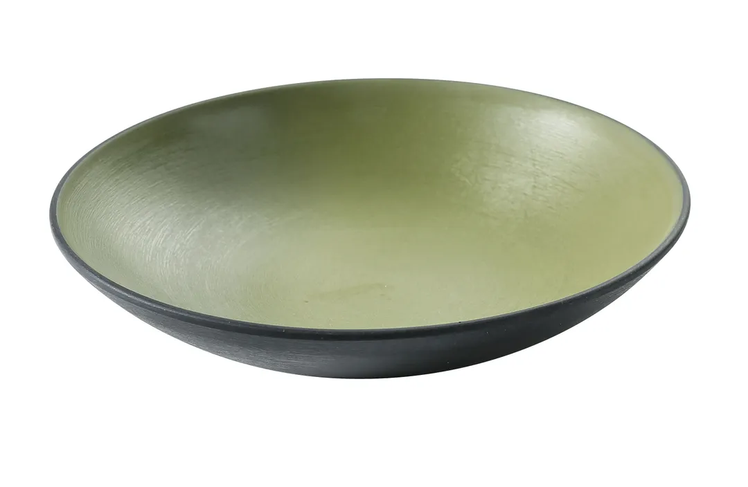 Yanco BM-307GR 7" x 7" Melamine Soup Bowl, 12 oz, Two‑Tone Gray & Birmingham Green, - Dozen