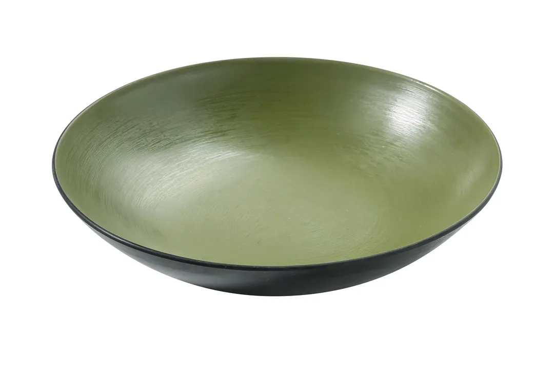 Yanco BM-309GR - 9.5" Bowl, 30 oz, Melamine Two‑Tone Gray & Green, Plastic Bowl - Dozen