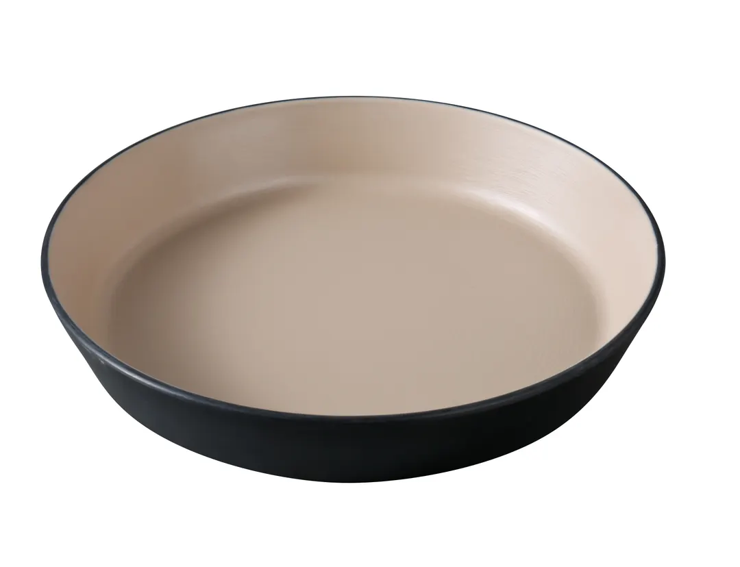 Yanco BM-508CL - Deep Dish Sauce Dish, 24 Oz (8.5" Dia x 1.75" H), Round Black Melamine - Dozen