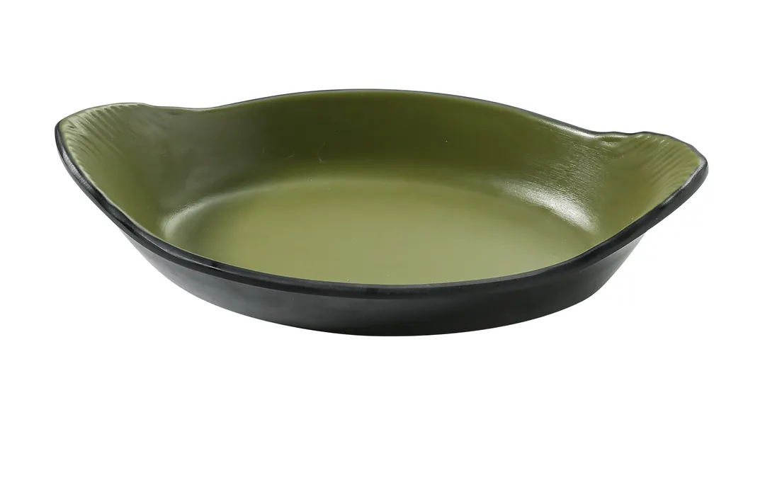 Yanco BM-608GR Rarebit, 8.75"W x 1.5"D x 5"H, 10 oz Melamine, Gray & Birmingham Green - Dozen