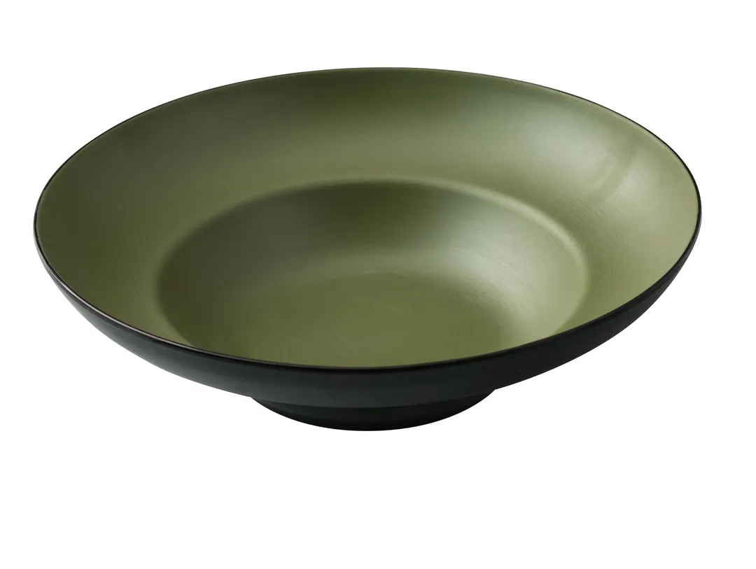 Yanco BM-811GR - 11-1/8" Melamine Bowl, 20 Oz, Two‑Tone Birmingham Green - Dozen