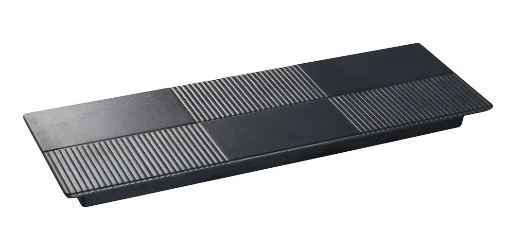 Yanco BP-2013 Black Pearl Plate, 13" x 4-1/4", Melamine, Black - Dozen