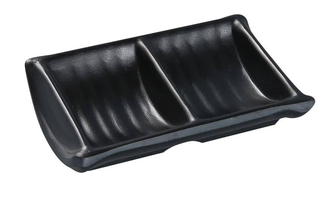 Yanco BP-4031 Black Pearl 2 oz (-1/4 qt) Sauce Dish Ramekin, 4-3/4"L x 3"W Melamine Matte - Dozen