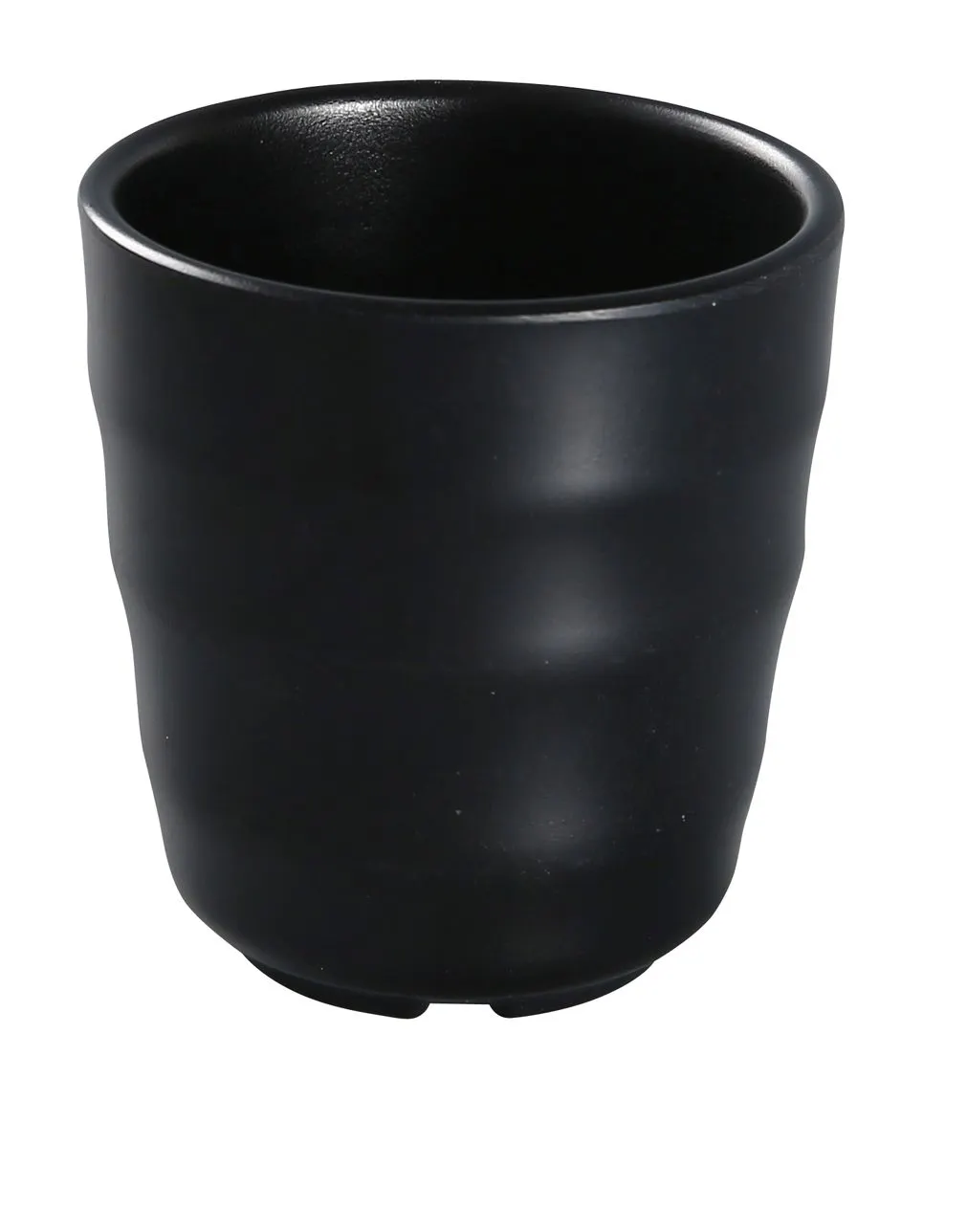 Yanco BP-9305 Black Pearl 7 oz Tea Cup, 3-1/2" x 3" Melamine, Matte - Dozen