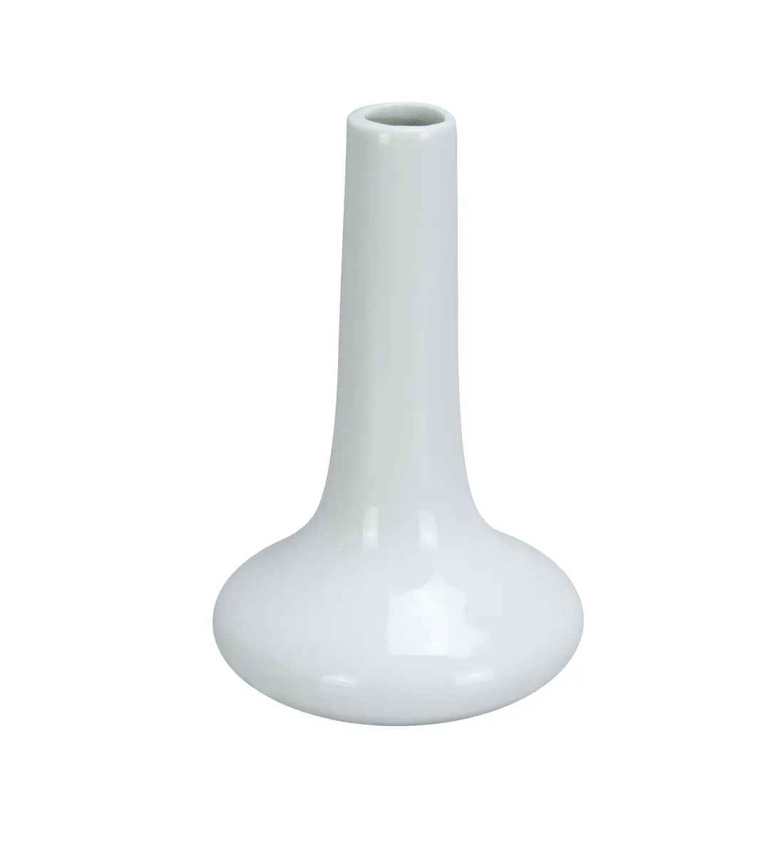 Yanco BV-1 - 6" Porcelain Bud Vase, White, Dishwasher Safe, Oven & Microwave Safe - Dozen