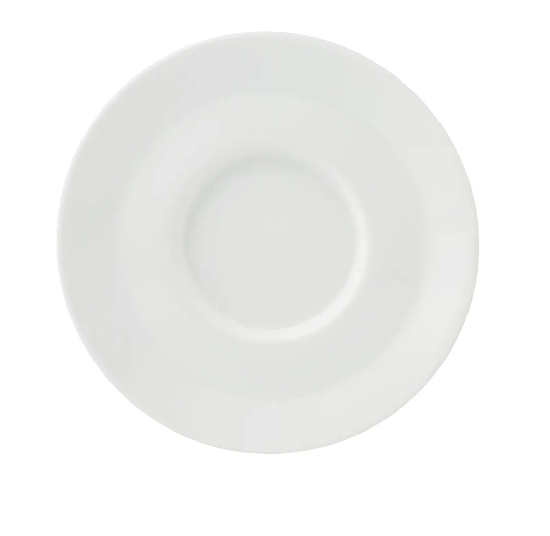 Yanco CA-002 Porcelain Saucer, 6" Dia. x 3/4" H, White, Microwave/Dishwasher Safe - Dozen