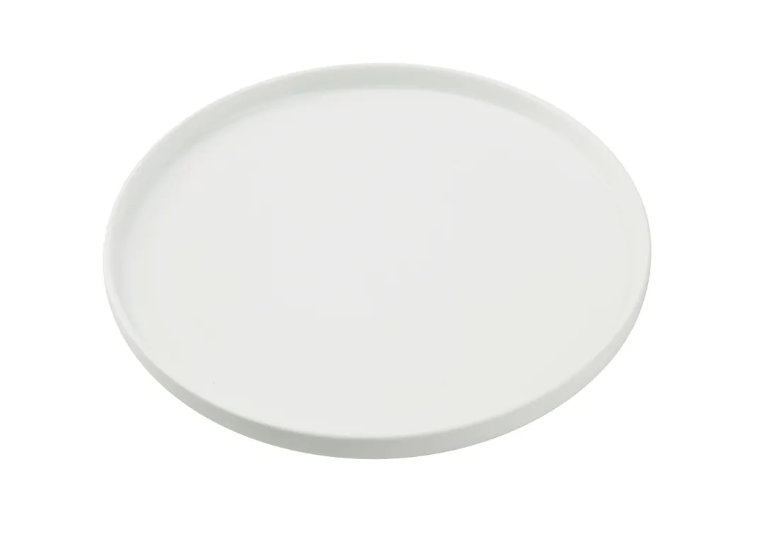 Yanco CA-210 - Cambria Dinner Plate, 10" Dia x 1" H, Porcelain, White, Flat Edge, Coupe Rim - Dozen