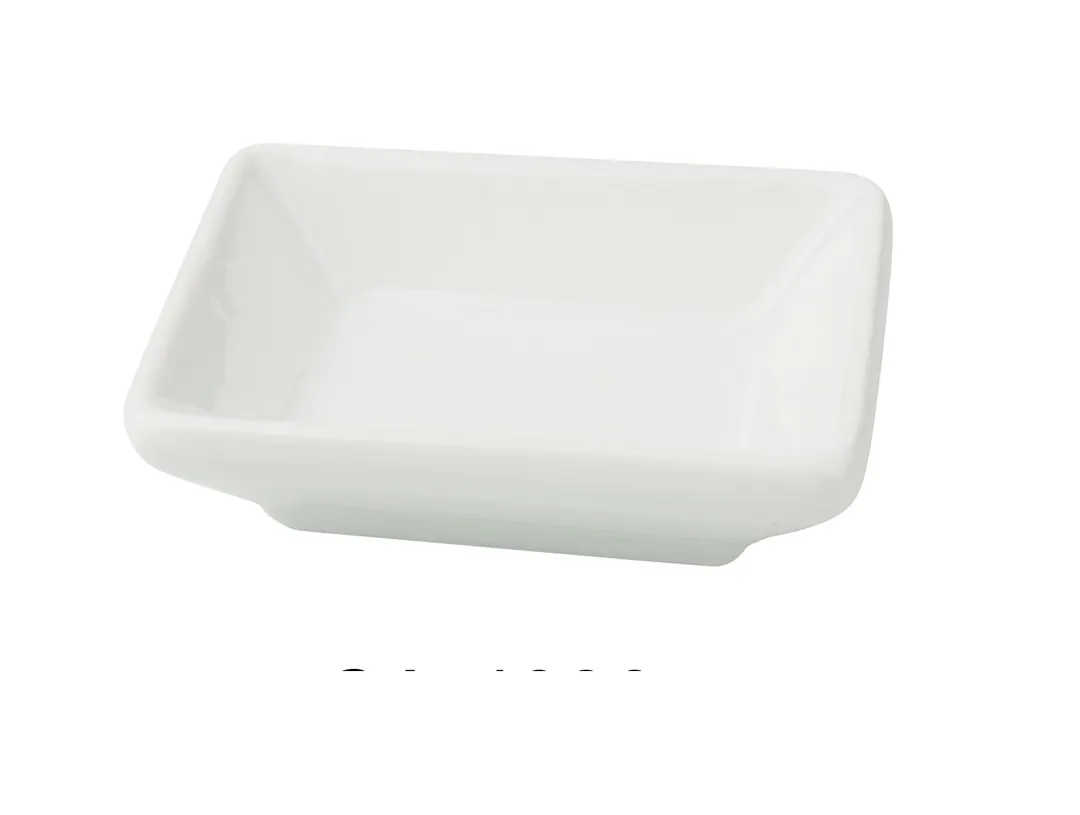 Yanco CA-4030 Sauce Dish 2-1/4"W x3"D x3/4"H 1oz Porcelain White Microwave/Dishwasher Safe - Dozen