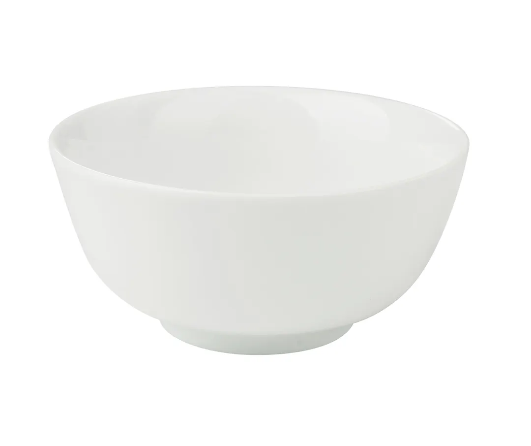Yanco CA-405 Rice Bowl, 4-5/8" Dia x 2-3/8" H, 10 oz Porcelain White, Microwave Safe - Dozen