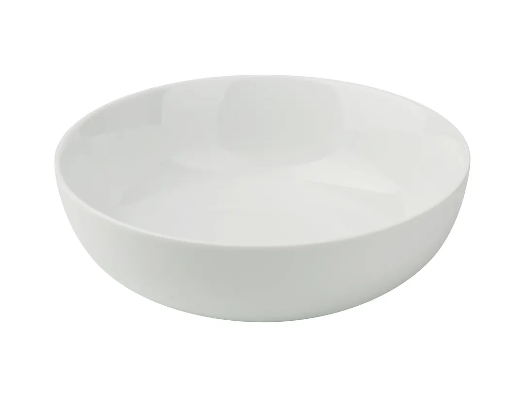 Yanco CA-408 China Bowl, 8-1/4"×2-3/4" H, 42 Oz, White Porcelain Aluminum, Microwave Safe - Dozen