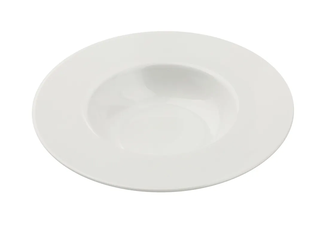 Yanco CA-610 Dessert Plate, 9.5" x 2" White Porcelain, 10 oz, Rolled Edge, Microwave Safe - Dozen