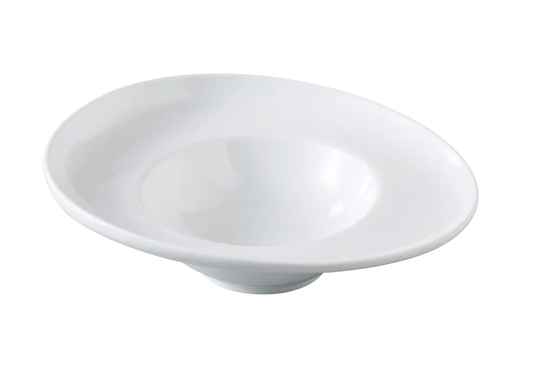 Yanco CA-709 Cambria Plate, 10 Oz., 9 1/2" Round White China, Dishwasher Safe - Dozen