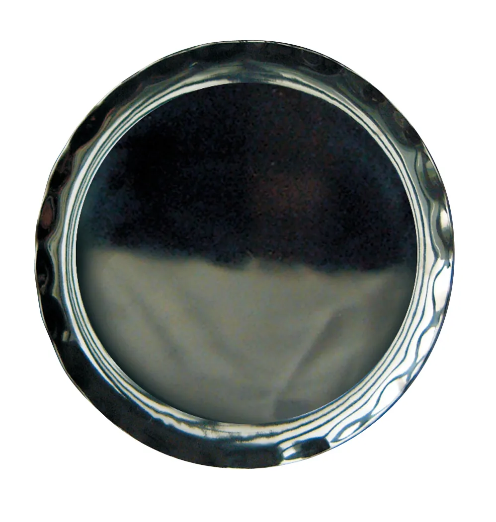 Yanco CAT-1016B - 16" Round Melamine Dinner Plate, Black, Dishwasher Safe, Plastic Tableware