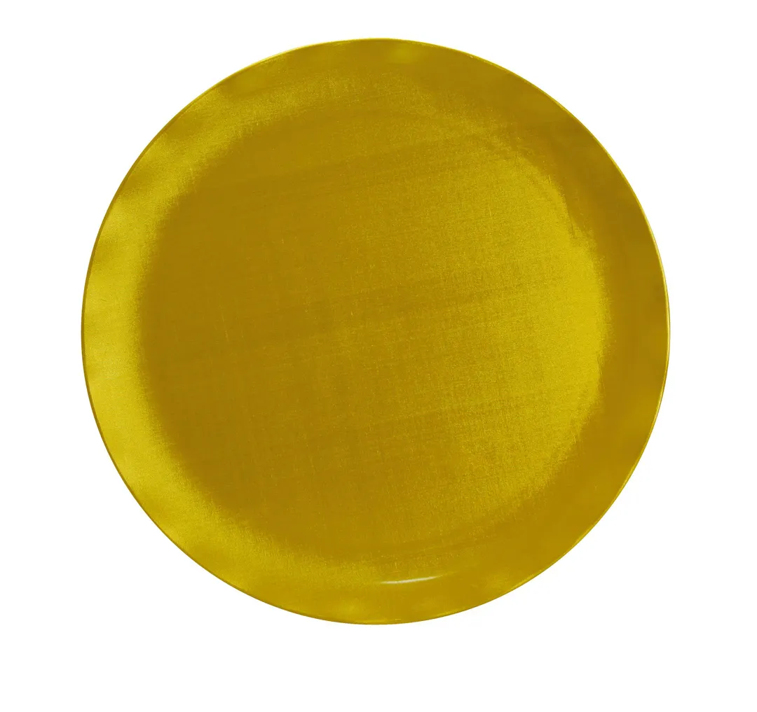 Yanco CAT-1020G - 20" Round Melamine Dinner Plate, Gold, Dishwasher Safe, Reusable Tableware