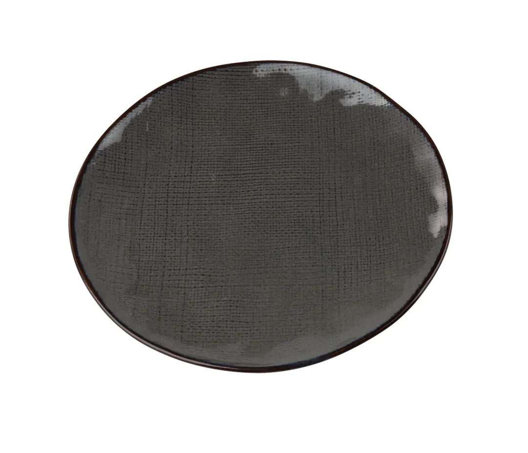 Yanco CB-110 - 10-1/4" Dia x 1" China Plate, Weave, Coupe Rim, Microwave/Dishwasher Safe - Dozen