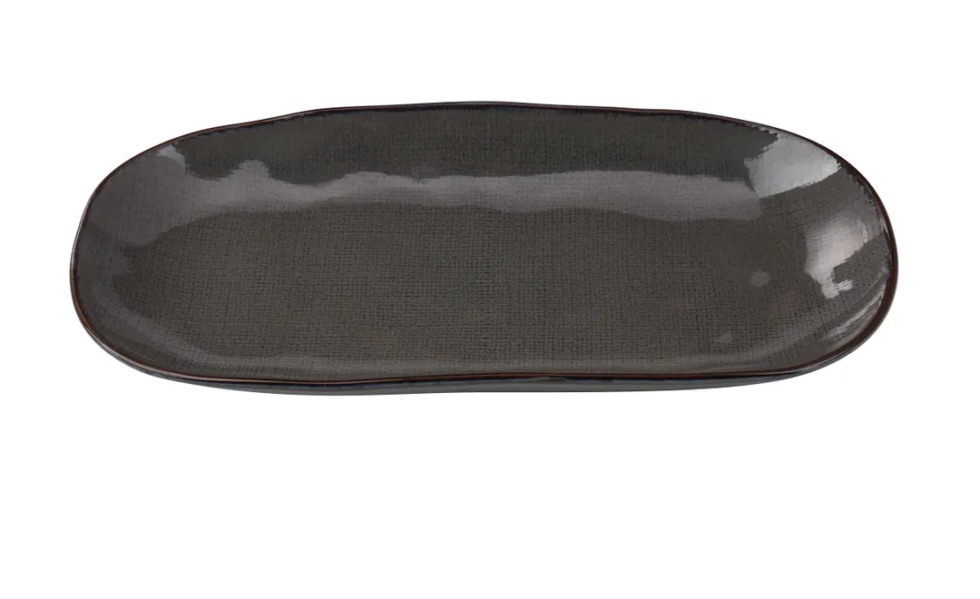 Yanco CB-312 Plate 6-1/2" W x 12" D x 1-1/4" H China Curved Edge Rim Microwave/Dish Safe - Dozen