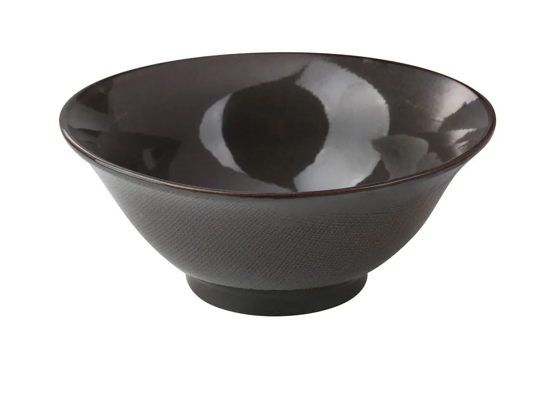 Yanco CB-609 - Ramen Bowl 8.5" x 3.5" (43 oz), China Microwave/Dishwasher Safe BasketWeave - Dozen