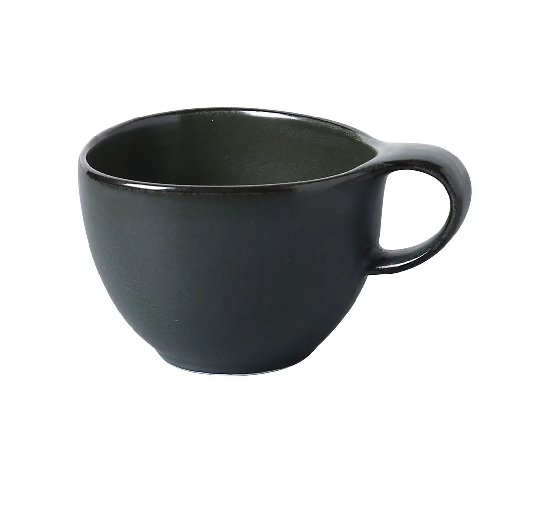 Yanco CH-001 - 7 oz Dark Green Porcelain Cup, 3-1/2" Dia x 2-3/4" H, Microwave & Oven Safe - Dozen
