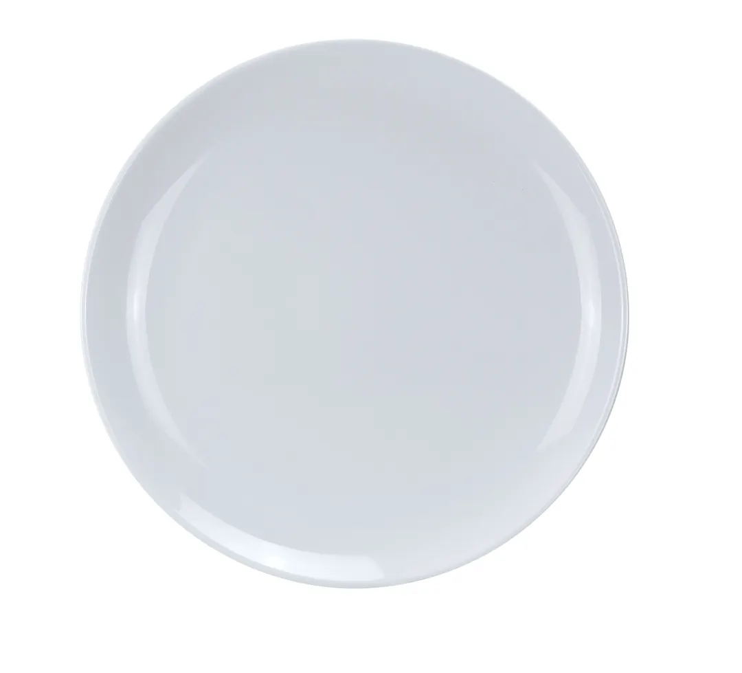 Yanco CO-1018 - 18" Round Coupe Plate, 16"–19" Dia, Heavy‑Duty Melamine, White - Dozen