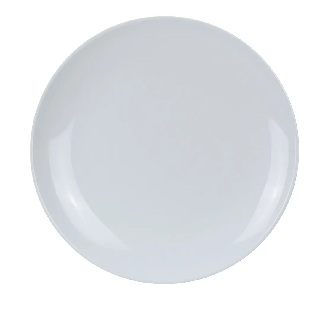 Yanco CO-112 - 12" Round Coupe Plate, Extra Heavy Duty Melamine, White, Dishwasher Safe - Dozen